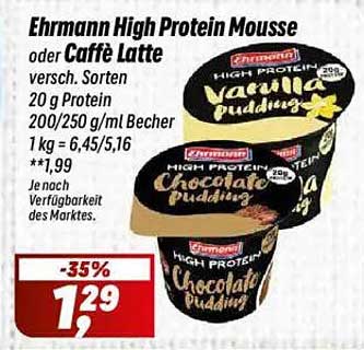 Ehrmann High Protein Mousse oder Caffè Latte - versch. Sorten