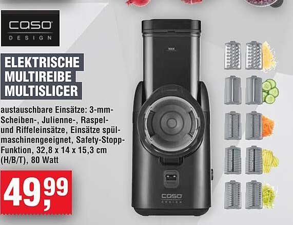 Elektrische Multireibe Multislicer