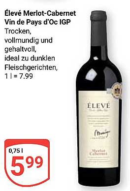 Élevé Merlot-Cabernet Vin de Pays d'Oc IGP