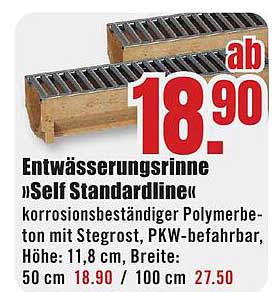 Entwässerungsrinne »Self Standardline«
