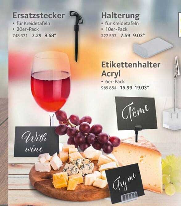 Etikettenhalter Acryl - 6er-Pack