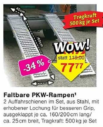 Faltbare PKW-Rampen