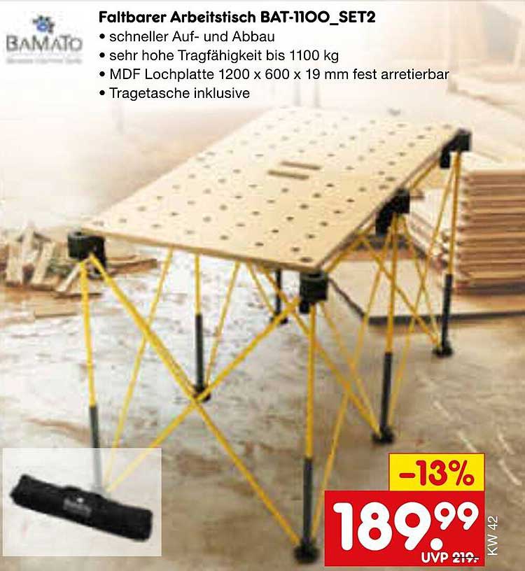 Faltbarer Arbeitstisch BAT-1100_SET2