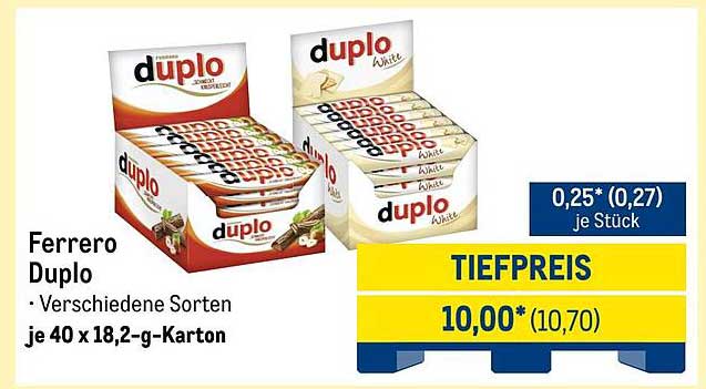 Ferrero Duplo – Verschiedene Sorten