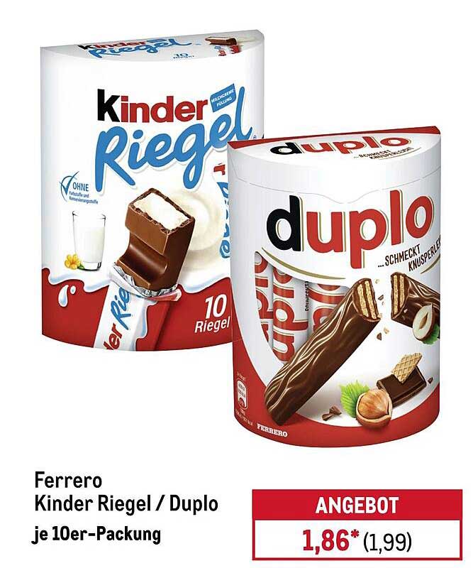 Ferrero Kinder Riegel / Duplo 10er-Packung