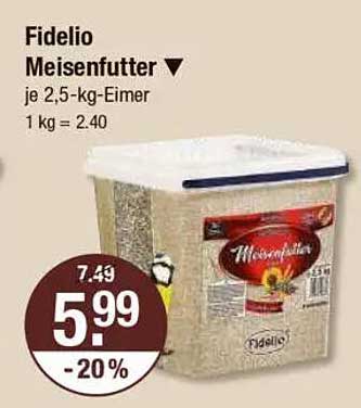 Fidelio Meisenfutter 2,5 kg Eimer