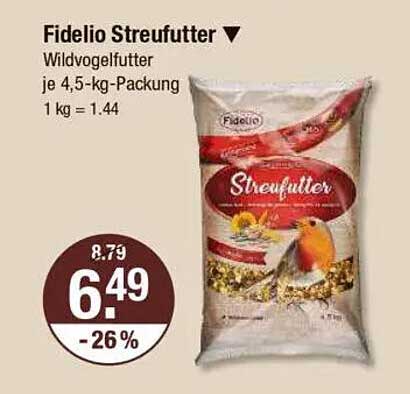 Fidelio Streufutter – Wildvogelfutter 4,5 kg