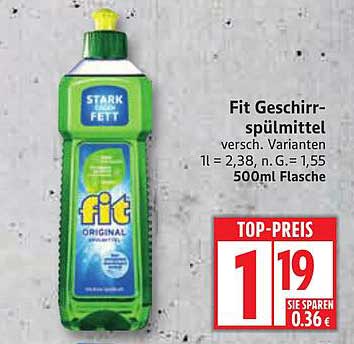 Fit Geschirrspülmittel 500ml - Top-Preis!