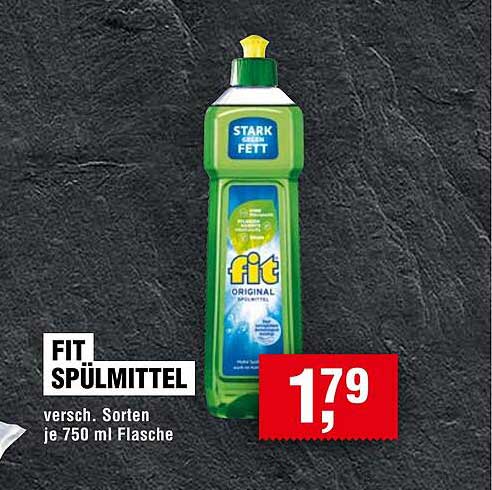 FIT Spülmittel - verschiedene Sorten je 750 ml Flasche