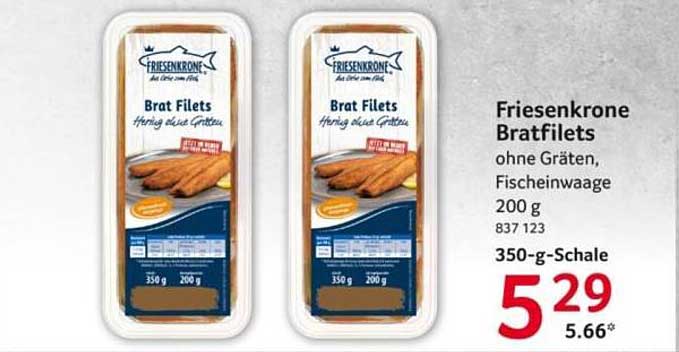 Friesenkrone Bratfilets ohne Gräten, Fischinwaage - 200 g
