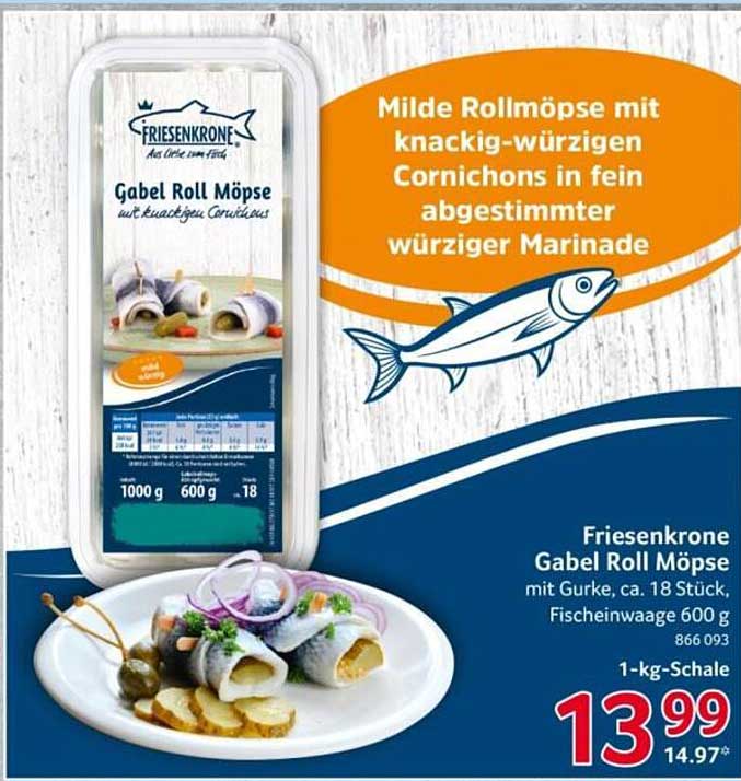 Friesenkrone Gabel Roll Möpse mit knackig-würzigen Cornichons