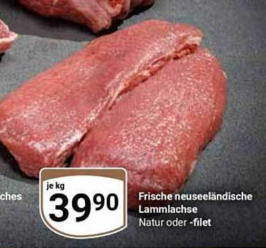Frische neuseeländische Lammlachse - Natur oder -filet