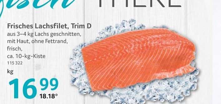 Frisches Lachsfilet, Trim D