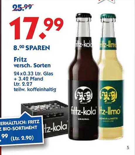 Fritz Kolas Sortenmix 24 x 0,33 L - Jetzt im Angebot!