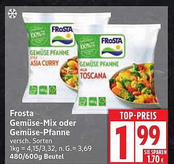 Frosta Gemüse-Mix oder Gemüse-Pfanne – verschiedene Sorten