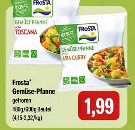 Frosta Gemüse-Pfanne gefroren 480g/600g Beutel