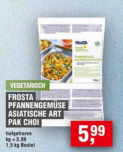 Frosta Pfannengemüse Asiatische Art Pak Choi