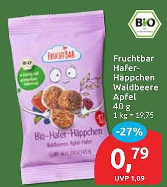 Fruchtbar Hafer-Häppchen Waldbeere Apfel 40 g
