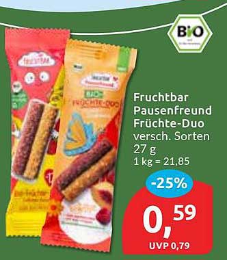 Fruchtbar Pausenfreund Früchte-Duo 27 g