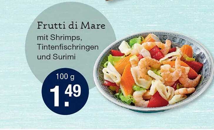 Frutti di Mare mit Shrimps, Tintenfischringen und Surimi