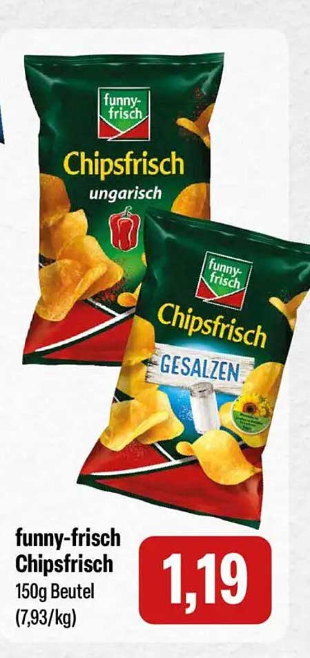 Funny-Frisch Chipsfrisch 150g Beutel - Gesalzen und Ungarisch