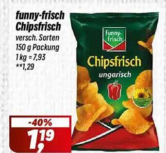 funny-frisch Chipsfrisch ungarisch 150 g - 40% Rabatt!