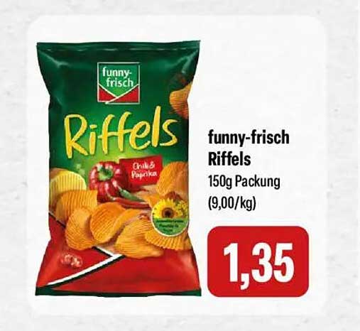 funny-frisch Riffels 150g Packung - Chili & Paprika