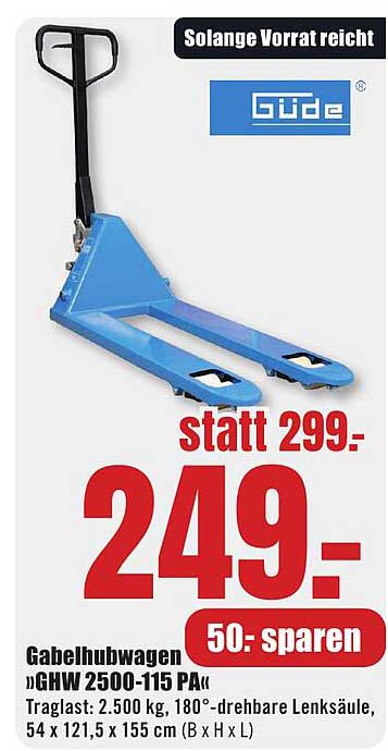 Gabelhubwagen »GHW 2500-115 PA«