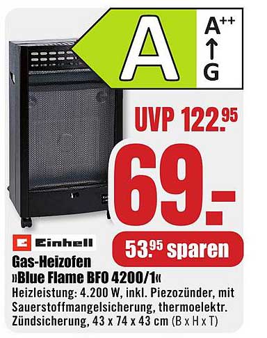 Gas-Heizofen "Blue Flame BFO 4200/1"
