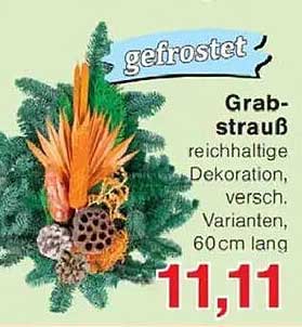 Gefrosteter Grabstrauß - Reichhaltige Dekoration für Ihr Grab