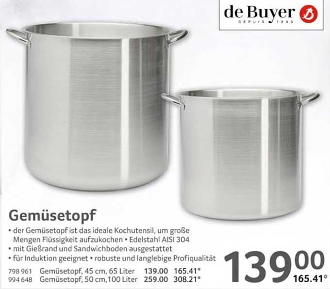 Gemüsetopf von de Buyer - Ideal für große Kochprojekte