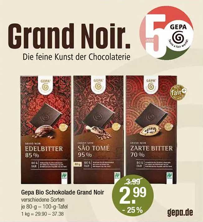 Gepa Bio Schokolade Grand Noir