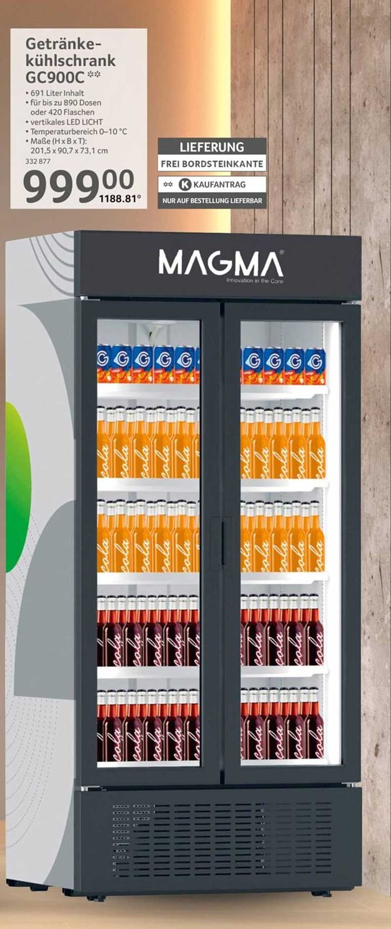 Getränkekühlschrank GC900C