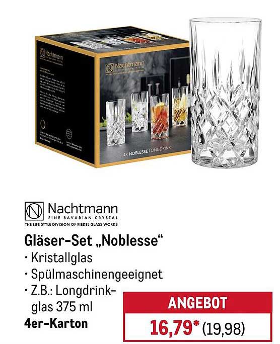 Gläser-Set „Noblesse“ - 4er-Karton