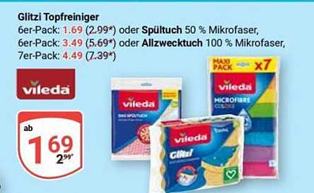 Glitzi Topfreiniger – 6er-Pack oder 7er-Pack von Vileda