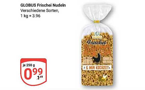 GLOBUS Frischei Nudeln, 250 g