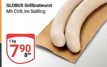 GLOBUS Grillbratwurst mit Chili, im Saitling