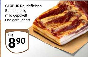 GLOBUS Rauchfleisch Bauchspeck, mild gepökelt und geräuchert