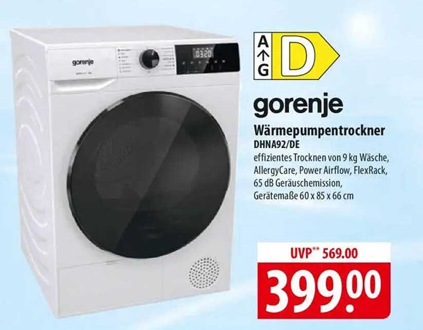 gorenje Wärmepumpentrockner DHNA92/DE