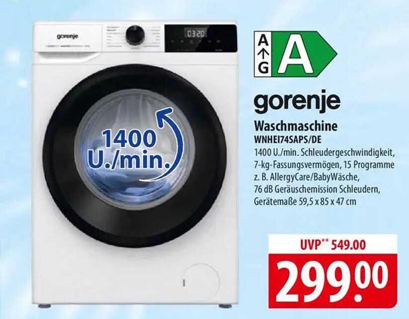 gorenje Waschmaschine WNHEI74SAPS/DE