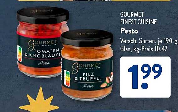 GOURMET Finest Cuisine Pesto - Verschiedene Sorten