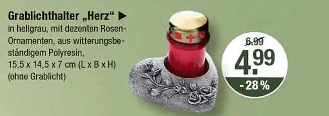 Grablichthalter „Herz“