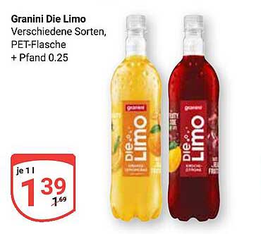 Granini Die Limo - Verschiedene Sorten, PET-Flasche