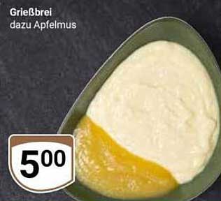 Grießbrei dazu Apfelmus