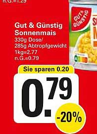 Gut & Günstig Sonnenmais 330g Dose