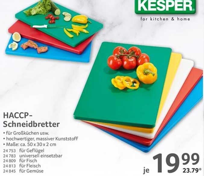 HACCP-Schneidbretter von Kesper