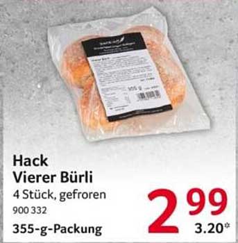 Hack Viere Burli 4 Stück, gefroren