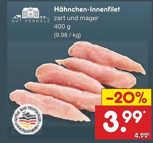 Hähnchen-Innenfilet zart und mager