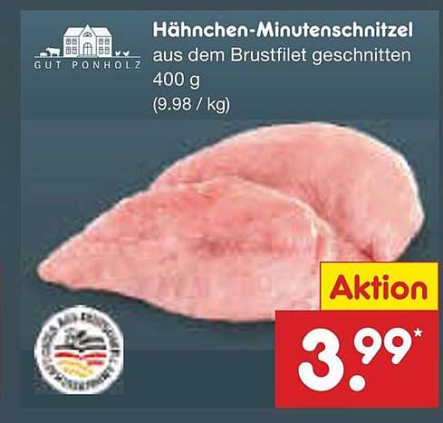 Hähnchen-Minutensteak aus dem Brustfilet, 400 g
