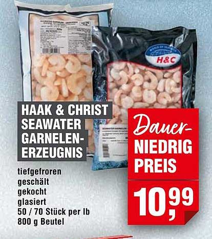 HAK & CHRIST Seawater Garnelen-Erzeugnis 800 g